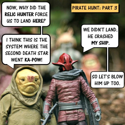 The relic hunter is none other than the Sarco Plank! 